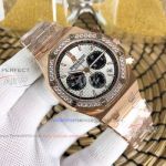 Perfect Replica Audemars Piguet Royal Oak Watch Rose Gold Diamond Bezel 44mm